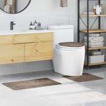 vidaXL Tapis de bain 3 Pièces Marron 50 x 50 cm Polypropylène