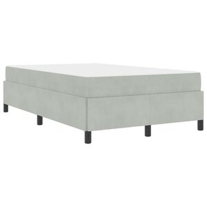 vidaXL Cadre de lit avec matelas Gris clair 120 x 200 cm tissu