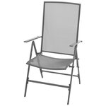 vidaXL Ensemble de chaises de jardin inclinables 7 Pièces anthracite