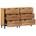 vidaXL Buffets 2 Pièces Marron 60x33x75 cm Bois Massif d'Acacia