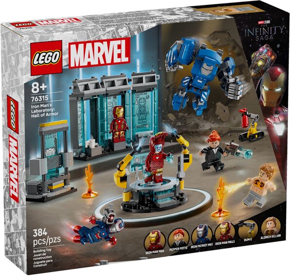 LEGO Marvel - Le laboratoire d'Iron Man : Salle des Armures - 76315 pour les jeunes super-héros