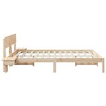 vidaXL Cadre de lit avec tables de chevet Marron Bois massif en pin