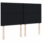 vidaXL Sommier à lattes de lit avec matelas Noir 180x200 cm Tissu