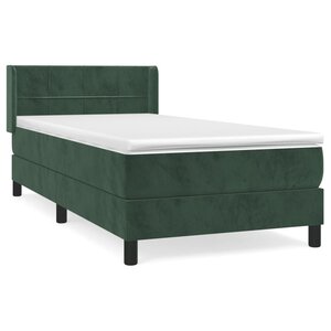 vidaXL Sommier à lattes de lit et matelas Vert foncé 80x200 cm Velours