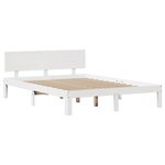 vidaXL Cadre de lit avec tête de lit sans matelas blanc 140x190 cm