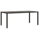 vidaXL Ensemble de bistro de jardin 7 Pièces coussins noir poly rotin