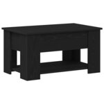 Table basse en chêne noir vidaXL 79x49x41 cm en bois reconstitué