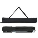 vidaXL Lits de camping pliants 2 Pièces avec sac de transport Noir Tissu Oxford 600D