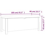 vidaXL Boîte de rangement et coussin blanc et chêne sonoma 105x40x45cm