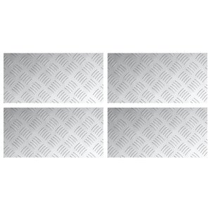 vidaXL Plaques d'aluminium 4 Pièces antidérapantes 40x20 cm