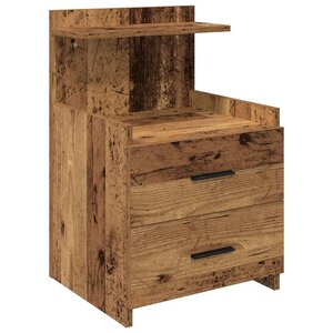 vidaXL Table de chevet avec 2 tiroirs en bois ancien 40 x 36 5 x 62 cm