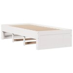 vidaXL Lit bibliothèque sans matelas blanc 75x190cm bois de pin massif