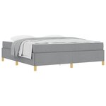 vidaXL Cadre de lit avec matelas Gris clair 180 x 200 cm tissu