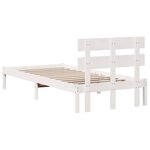 vidaXL Cadre de lit Blanc 80 x 200 cm Bois de pin massif