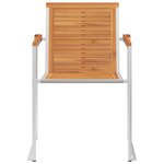 vidaXL Chaises de jardin lot de 4 avec coussins Bois d'acacia massif