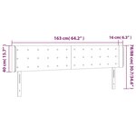 vidaXL Tête de lit avec oreilles Crème 163x16x78/88 cm Tissu