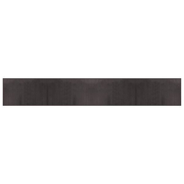 vidaXL Tapis rectangulaire marron foncé 60x400 cm bambou