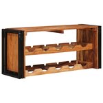 vidaXL Étagère à vin Marron 100 x 45 x 33 cm Bois d'Acacia Massif