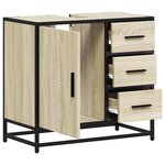 vidaXL Armoire lavabo de salle de bain chêne sonoma bois d'ingénierie