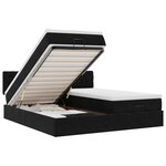 VidaXL Cadre de lit ottoman avec matelas noir 160x200 cm velours