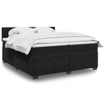 vidaXL Sommier à lattes de lit et matelas Noir 200x200 cm Velours