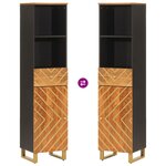 vidaXL Armoire bain marron et noir 38x33 5x160 cm bois massif manguier