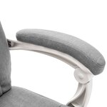 Chaise fauteuil siège de bureau informatique étude de massage tissu gris 02_0024011