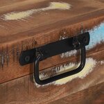 vidaXL Boîte de Rangement Multicolore Bois massif de récupération