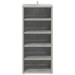 vidaXL Armoire à chaussures Gris béton 31 5x35x70 cm Bois d'ingénierie
