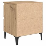 vidaXL Cabinet de chevet 2 Pièces chêne artisanal 40 x 35 x 50 cm