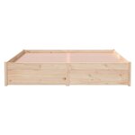 vidaXL Cadre de lit sans matelas bois massif 150x200 cm