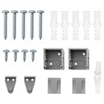 vidaXL Store de Fenêtre avec des rideaux Argent Aluminium