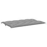 vidaXL Coussin de banc de jardin gris 150x(50+50)x7 cm tissu oxford