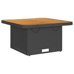 vidaXL Salon de jardin 6 Pièces avec coussins Noir Résine tressée