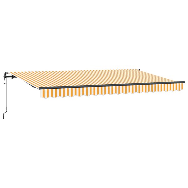vidaXL Auvent Rétractable Jaune 350 x 200 cm tissu