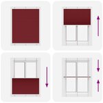 vidaXL Store plissé rouge bordeaux 110x150 cm largeur du tissu 109 4cm