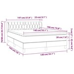vidaXL Sommier à lattes de lit et matelas Vert foncé 140x190cm Velours
