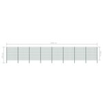 Vidaxl panneau de clôture avec poteaux fer 13 6 x 2 m vert