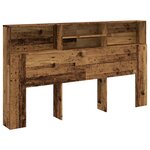 vidaXL Armoire de tête de lit vieux bois 180x19x103 5 cm