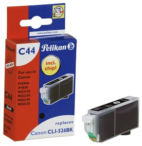 C44 cartouche jet d'encre compatible avec oem cli-526bk 4540b001 noir pelikan printing