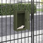 vidaXL boîte aux lettres Vert olive 30 x 23 x 55 cm Acier