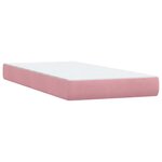 vidaXL Sommier à lattes de lit avec matelas rose 90x220 cm velours