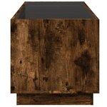 vidaXL Table basse avec LED infini chêne fumé 70x50x50 cm