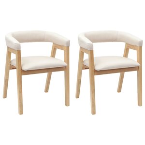 vidaXL Chaises de salle à manger 2 Pièces Naturel 54 x 57 x 73 cm