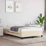 vidaXL Cadre de lit sans matelas crème 120x200 cm tissu
