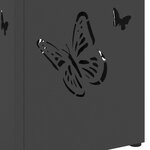 vidaXL Porte-parapluie avec stockage Noir 15 5 x 15 5 x 49 cm Métal