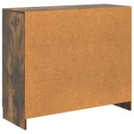 vidaXL Buffet Chêne fumé 89 x 34 5 x 77 cm Bois d'ingénierie