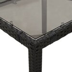 vidaXL Ensemble à manger de jardin coussins 7Pièces Noir Résine tressée