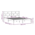 vidaXL Cadre de lit sans matelas bois massif