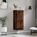 vidaXL Armoire murale chêne fumé 34 5x34x90 cm bois d'ingénierie